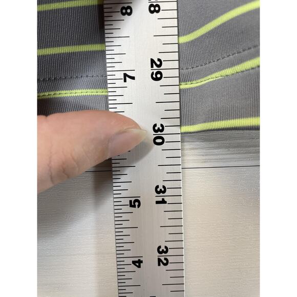 Under Armour Shirt Mens Small Gray Striped Playoff Polo HeatGear Golf 1351130 - Picture 4 of 11